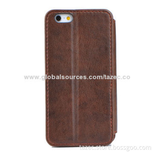 Mobile Phone Cases for iPhone 6, Made of Classic PU Material, Various Models Available